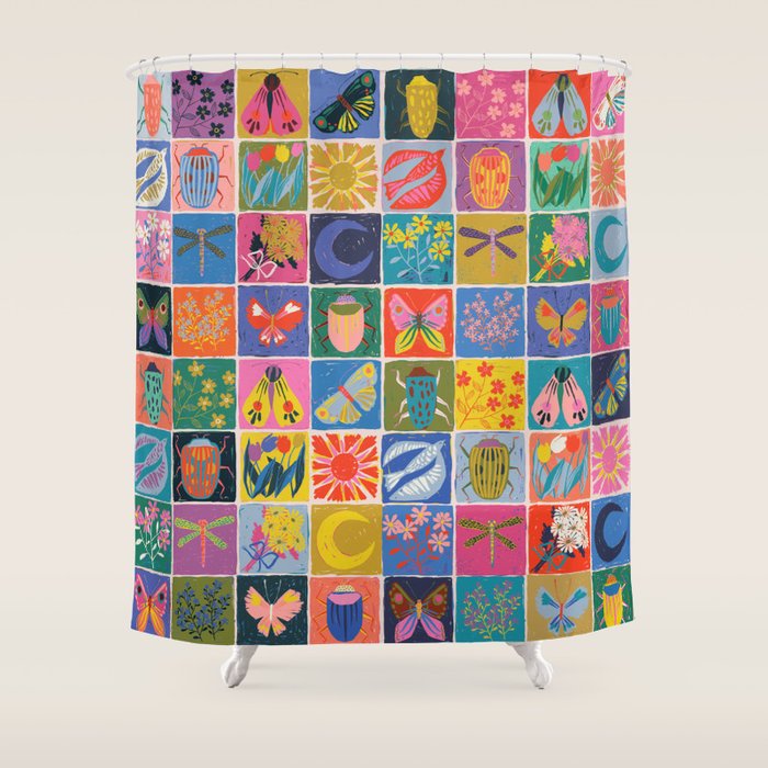 Summer Quilt Shower Curtain Gallery Image 1