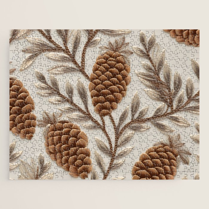 Holiday Decorative Pinecone Jigsaw Puzzle Gallery Image 1