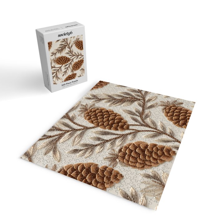 Holiday Decorative Pinecone Jigsaw Puzzle Gallery Image 2