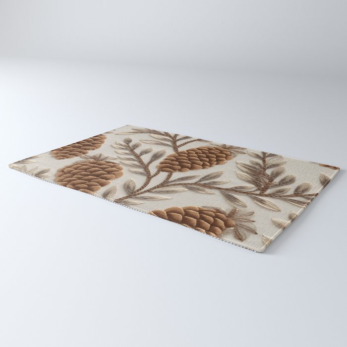 Holiday Decorative Pinecone Rug Gallery Image 3