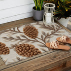 Holiday Decorative Pinecone Outdoor Rug Gallery Image 2