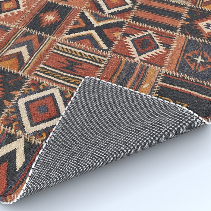 Geometric Tribal Patchwork Rug Design Rug Gallery Image 4