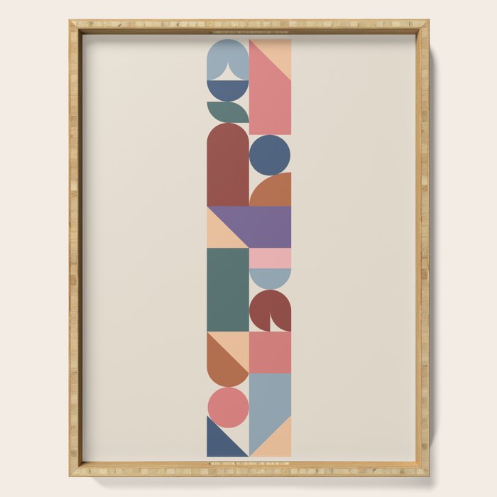 Geometric Balance Multicolor Serving Tray Gallery Image 1