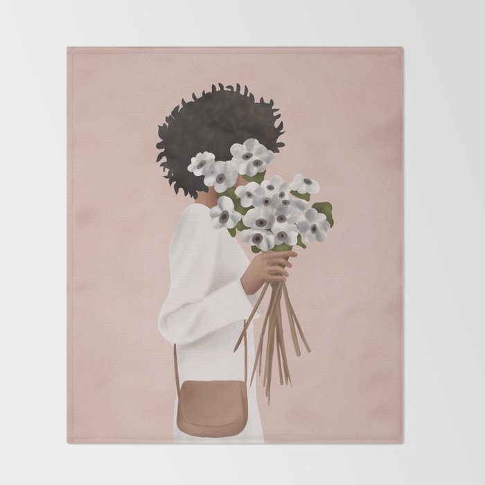 Bouquet of Flowers Throw Blanket Gallery Image 2