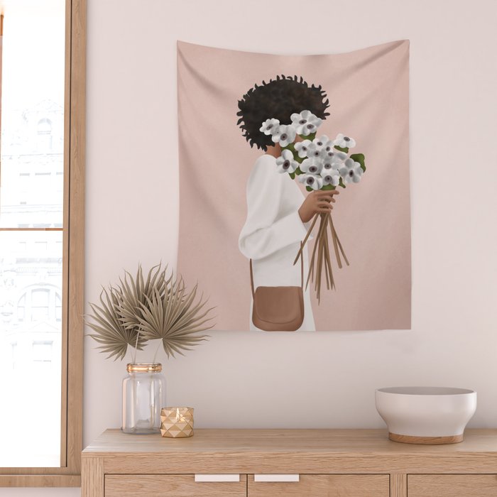 Bouquet of Flowers Wall Tapestry Gallery Image 2