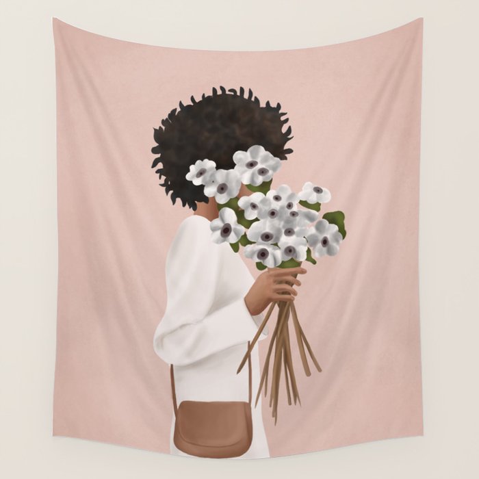 Bouquet of Flowers Wall Tapestry Gallery Image 1