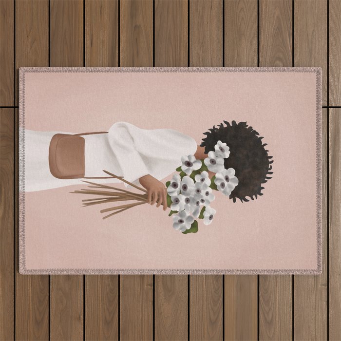 Bouquet of Flowers Outdoor Rug Gallery Image 1