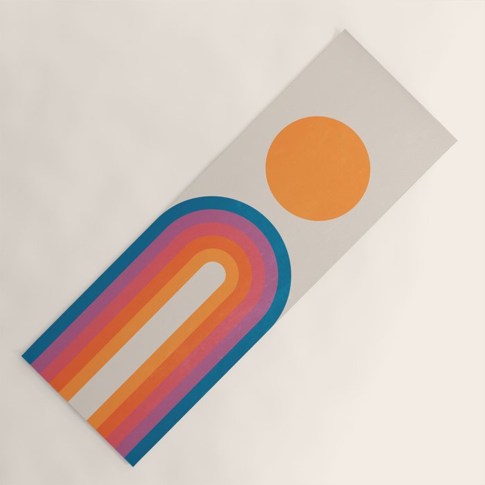 Vintage California Sun: Arches Yoga Mat Gallery Image 1