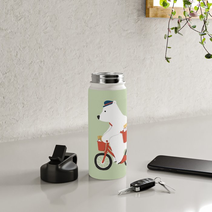 Polar bear postal express Water Bottle Gallery Image 4