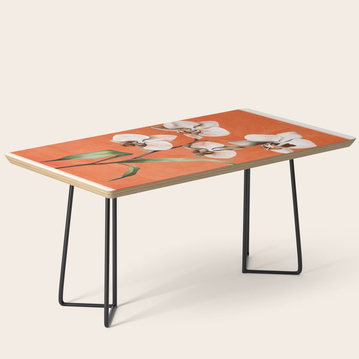 White Orchid Floral Art 3  Coffee Table Gallery Image 1