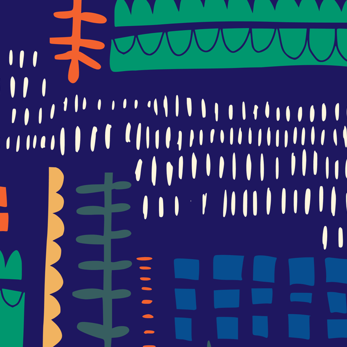 Block print geometrics blue Coffee Mug Gallery Image 2