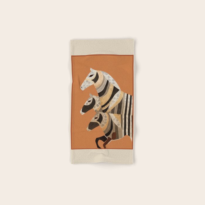 Horses in Stripes II Bath Towel Gallery Image 1