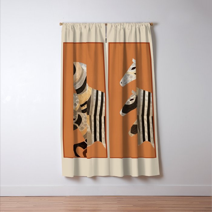 Horses in Stripes II Window Curtain Gallery Image 3