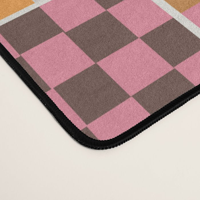 Vibrant Checkered Grid Desk Mat Gallery Image 4