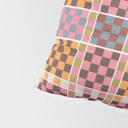 Vibrant Checkered Grid Pillow Sham Gallery Image 4