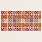 Vibrant Checkered Grid Desk Mat Gallery Image 3