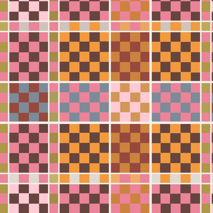 Vibrant Checkered Grid Coffee Mug Gallery Image 2