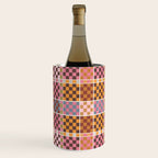 Vibrant Checkered Grid Wine Chiller Gallery Image 1