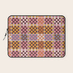 Vibrant Checkered Grid Laptop Sleeve Gallery Image 1