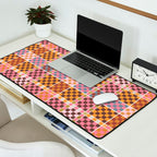 Vibrant Checkered Grid Desk Mat Gallery Image 2