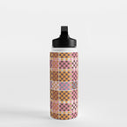 Vibrant Checkered Grid Water Bottle Gallery Image 3