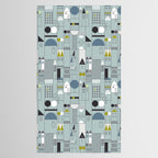 City life blocks blue teal Tablecloth Gallery Image 2