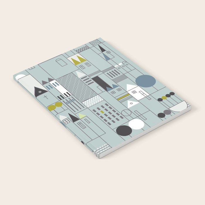 City life blocks blue teal Notebook Gallery Image 2
