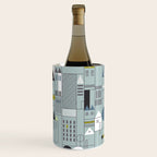 City life blocks blue teal Wine Chiller Gallery Image 2