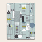City life blocks blue teal Notebook Gallery Image 4