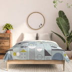 City life blocks blue teal Comforter Gallery Image 3