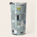 City life blocks blue teal Travel Mug Gallery Image 3