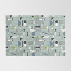 City life blocks blue teal Rug Gallery Image 2