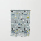 City life blocks blue teal Wall Hanging Gallery Image 1