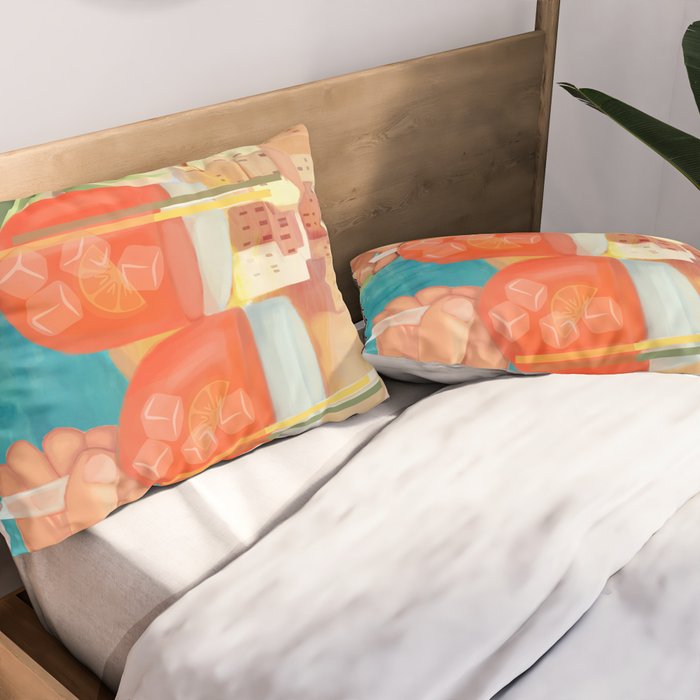 Aperol Sunset Pillow Sham Gallery Image 2