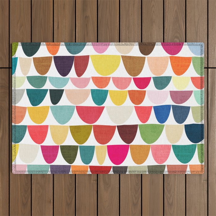 Fish scales pattern Outdoor Rug Gallery Image 1