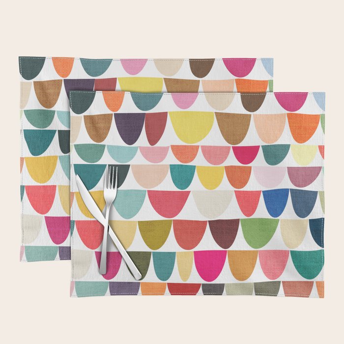 Fish scales pattern Placemat Gallery Image 1