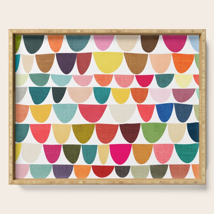 Fish scales pattern Serving Tray Gallery Image 1