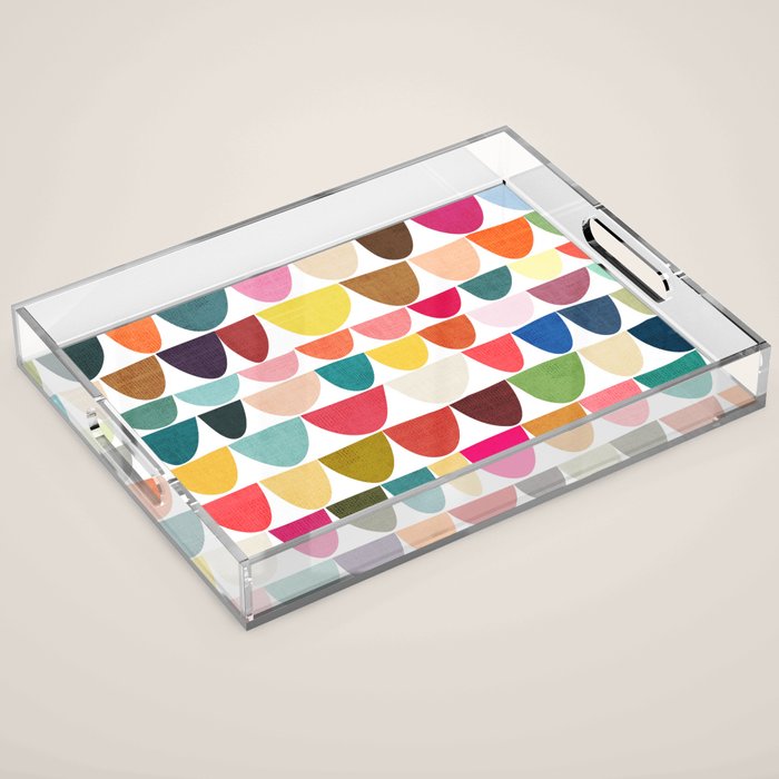 Fish scales pattern Acrylic Tray Gallery Image 1