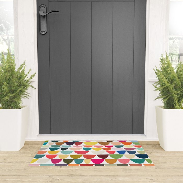 Fish scales pattern Welcome Mat Gallery Image 3