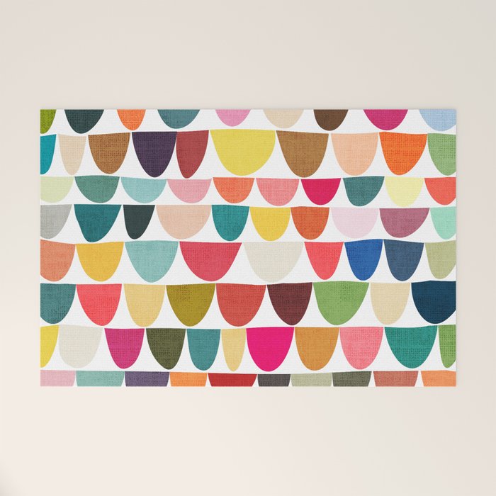 Fish scales pattern Welcome Mat Gallery Image 1