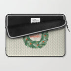Happy Holidays Christmas Wreath Laptop Sleeve Gallery Image 2