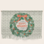 Happy Holidays Christmas Wreath Wall Hanging Gallery Image 1