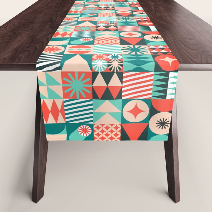 Mid Century Retro Holiday Table Runner Gallery Image 1