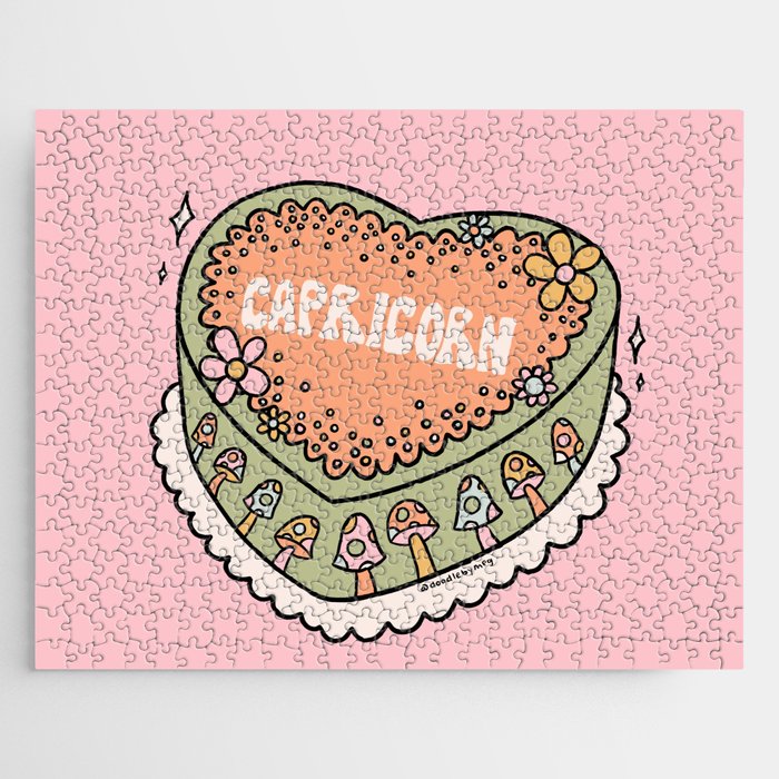 Capricorn Heart Cake Jigsaw Puzzle Gallery Image 1