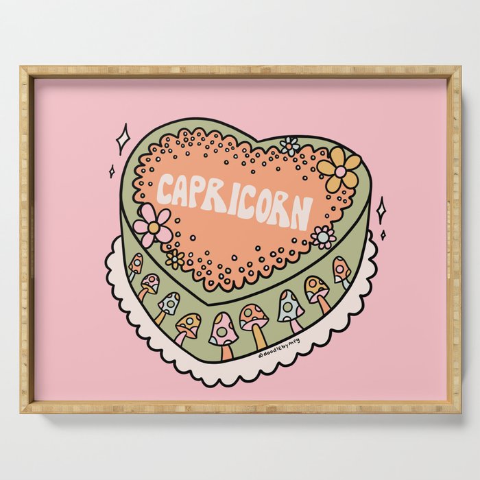 Capricorn Heart Cake Serving Tray Gallery Image 1
