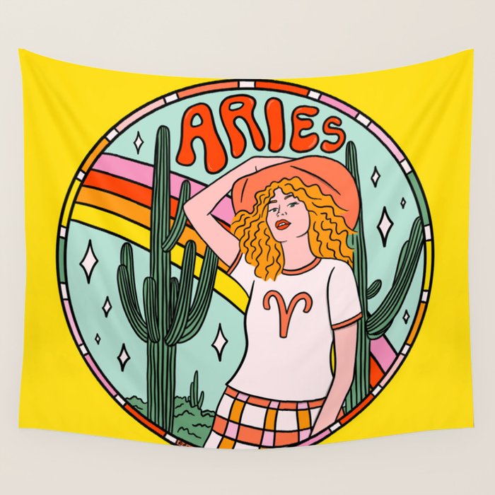 Aries Cowgirl Wall Tapestry Gallery Image 4