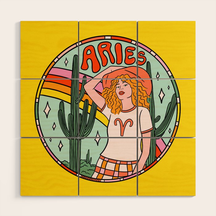 Aries Cowgirl Wood Wall Art Gallery Image 1