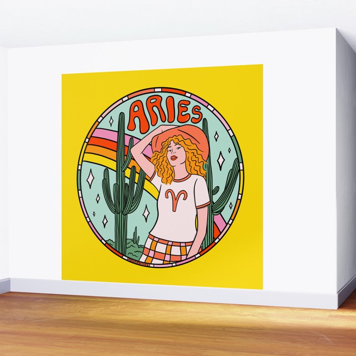 Aries Cowgirl Wall Mural Gallery Image 2