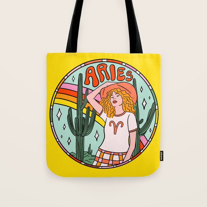 Aries Cowgirl Tote Bag Gallery Image 1