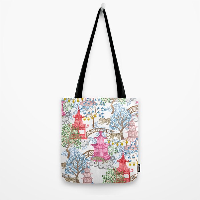 Multi Color Leopards in Pagoda Forest Tote Bag Gallery Image 2